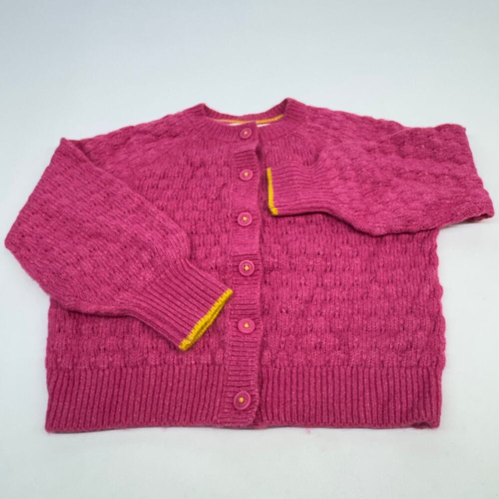 Mini Boden Bobble Stitch Cardigan Pink Size 5–6Y New Without Tags